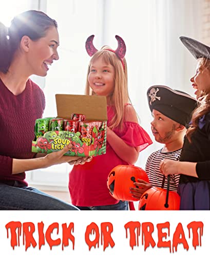 Slime Sour Lickers Candy, Gluten Free, 12 Pk Of 4 Flavors, Watermelon, Green Apple, Cherry and Strawberry Rolling Liquid Candy Bulk, Treat for Parties, Birthdays, or Halloween Treat - Image 2