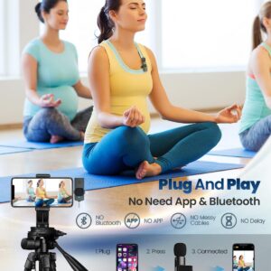 4 in 1 Mini Microphone Wireless Lavalier Microphone for iPhone Android Computer Laptop Camera USB-C,2.4G Ultra-Low Delay,Noise Reduction,Double Lapel Microphone for Youtube TikTok Vlog (Mini Mic) - Image 6